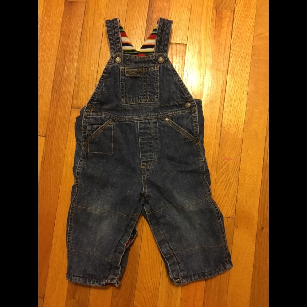 Baby gap boys fleece lined overalls